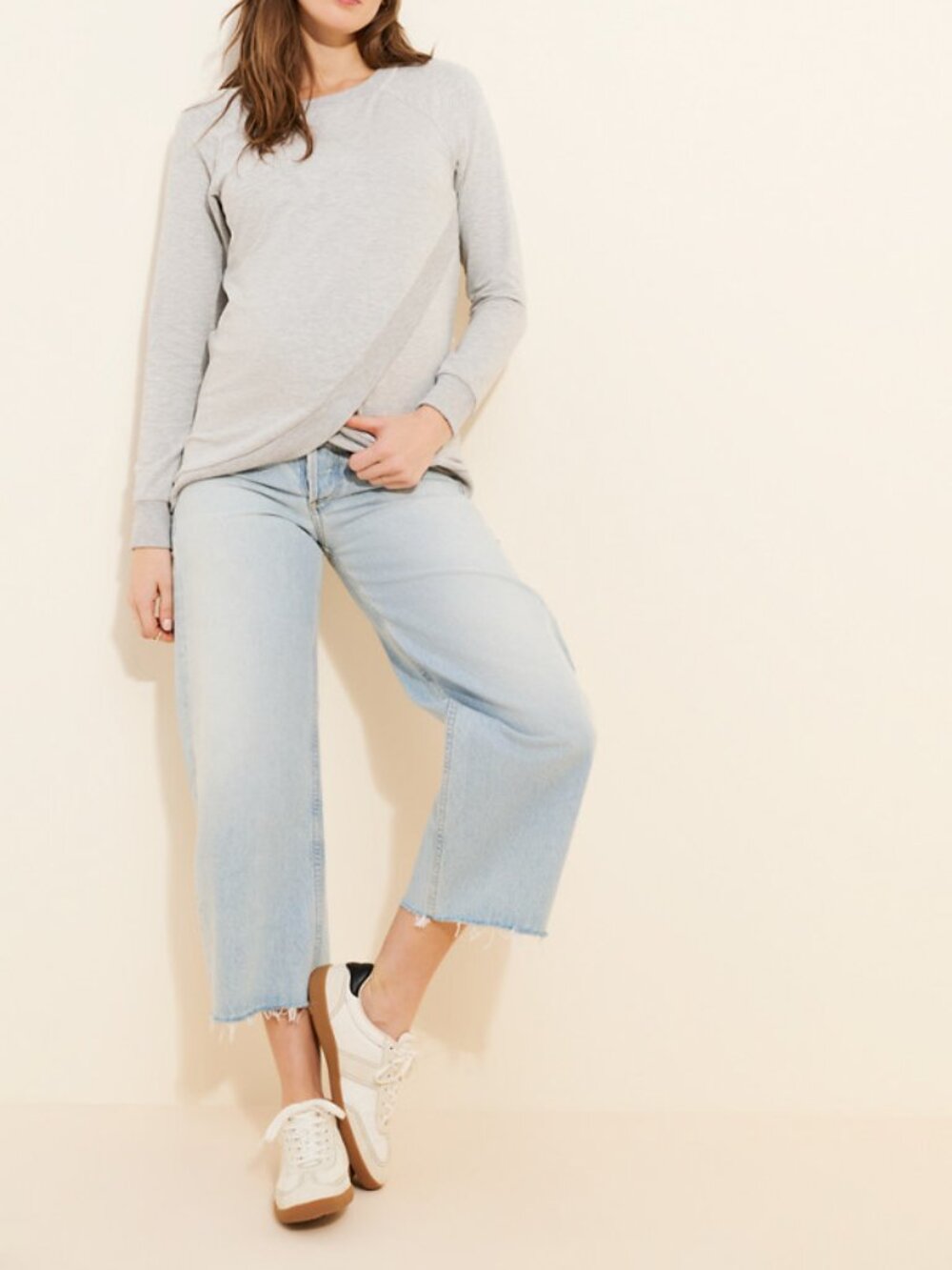 Citizens of Humanity Maternity Petite Ayla Raw Hem Crop Jeans